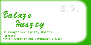 balazs huszty business card